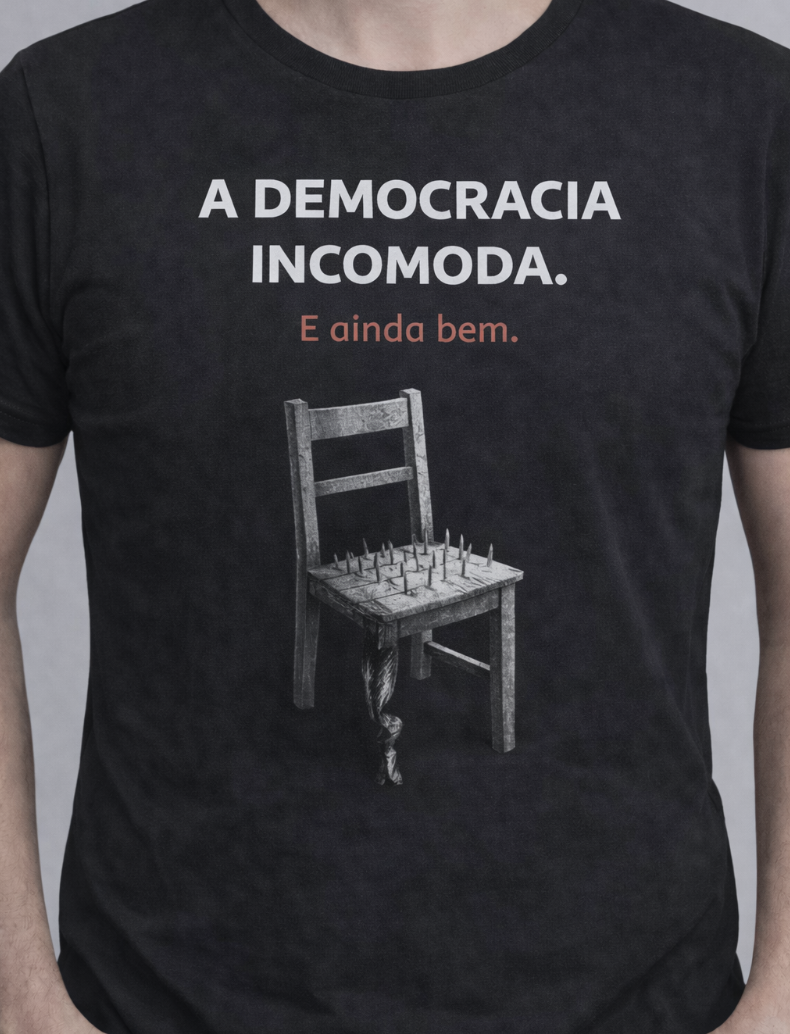 Camiseta A democracia incomoda — produto