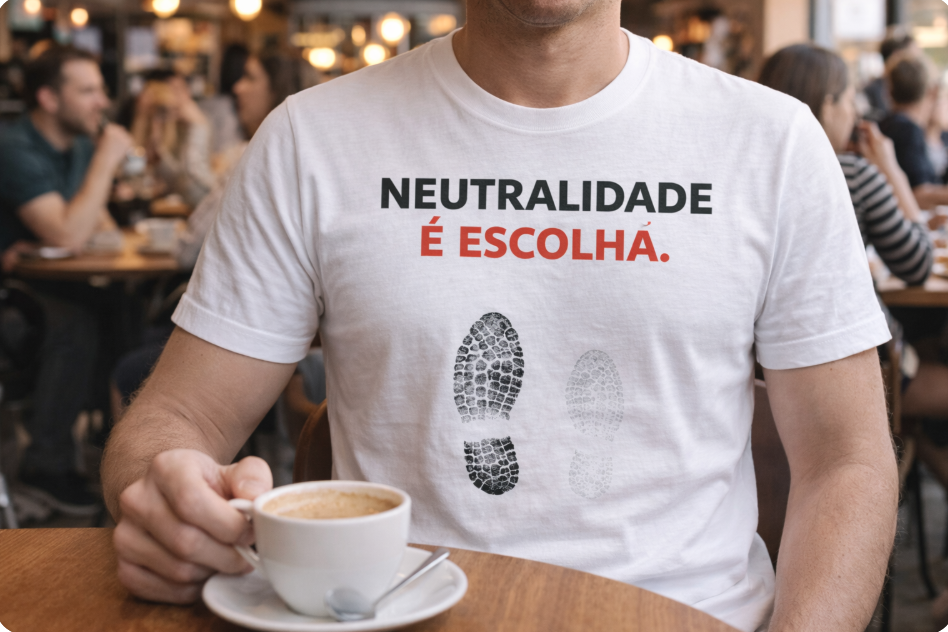 Camiseta Neutralidade é escolha — em contexto